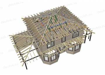 Проект дома из бруса DTE24