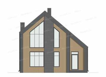 Проект  двухэтажный  дома в стиле Барнхаус  DTE-77