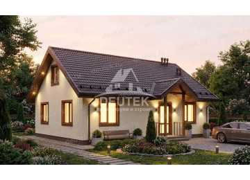 Проект жилого одноэтажного дома из газобетона - LK-338