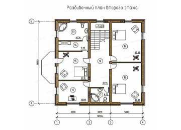 Проект двухэтажного дома из газобетона с гаражом -  D1