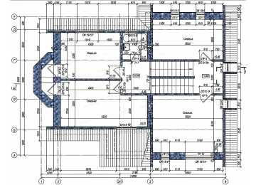 Проект двухэтажного дома из газобетона с гаражом  D7