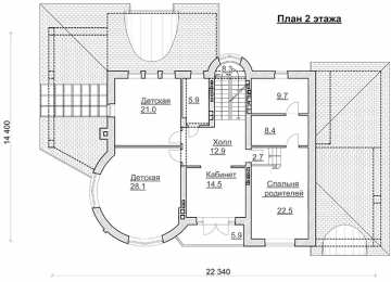 Проект узкого трёхэтажного дома из кирпича в стиле барокко с цокольным этажом и одноместным гаражом, с площадью до 400 кв м  PA-25