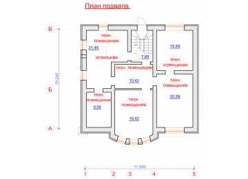  Проект квадратного трёхэтажного дома из кирпича в стиле барокко с цокольным этажом и эркерами, с площадью до 400 кв м  PA-46