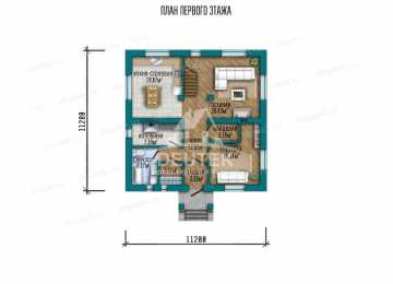 Проект квадратного дома  SK-84