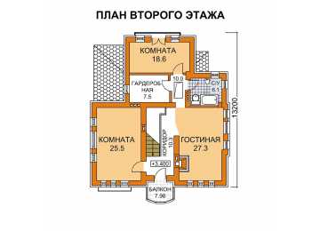 Проект двухэтажного жилого дома в европейском стиле с одноместным гаражом KVR-13