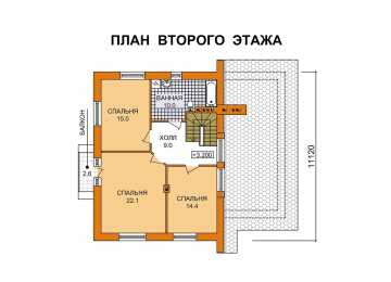 Проект двухэтажного дома с площадью до 200 кв м и одноместным гаражом KVR-37