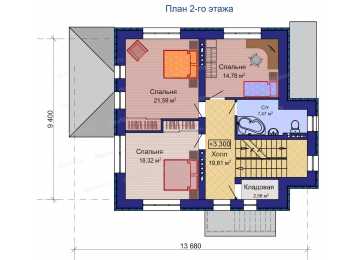 Проект трёхэтажного дома  SK-103