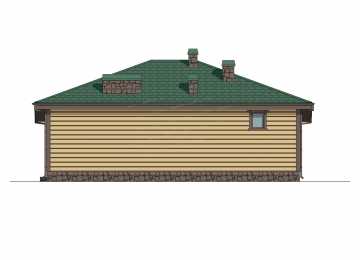 Проект бани с парной и зоной барбекю с размерами 11 м на 11 м - P258-1