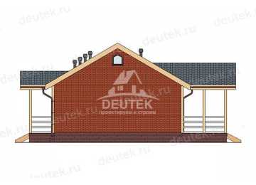 Проект квадратного одноэтажного дома с размерами 13 м на 13 м - LK-284