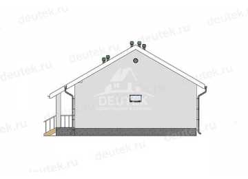 Проект узкого одноэтажного дома с тремя спальнями - LK-341