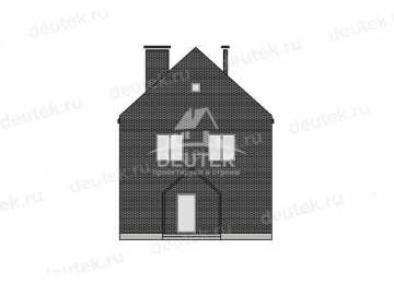 Проект узкого двухэтажного дома с кабинетом - LK-391