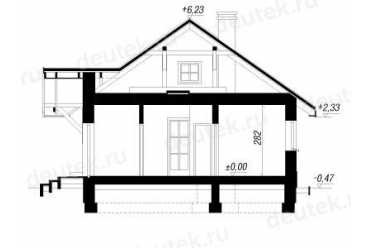 Проект одноэтажного дома с камином до 100 кв м DT0455