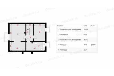 Проект европейского дома с мансардой и камином 9 на 11 метров DTA100107