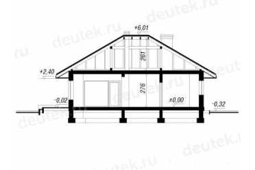 Проект европейского дома с камином 9 на 11 метров DTA10042