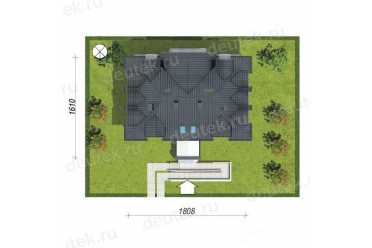Проект европейского дома с мансардой 16  на 18 метров DTA10066