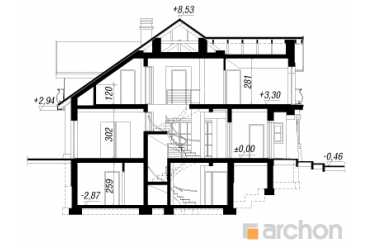 Проект дома с бассейном, сауной и гаражом DT1039