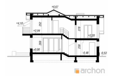 Проект дома 10х10 с гаражом и мансардой DT0683