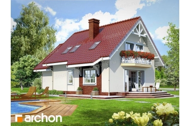Проект двухэтажного дома с гаражом 150 кв м DT0426