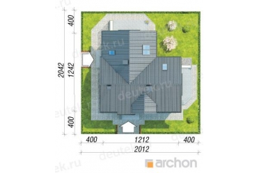 Проект двухэтажного дома с мансардой 200 кв DT0431