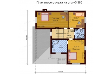 Проект дома с гаражом из пенобетона DT0238