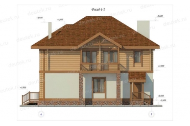 Проект деревянного дома со вторым светом DTW0013