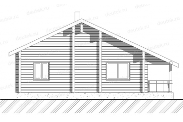 Проект деревянного дома из профилированного бруса DTW0014