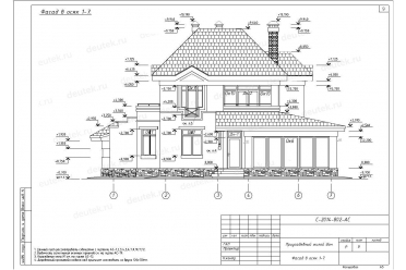 Проект дома 15 на 15 с гаражом и сауной DT0228