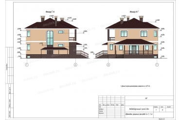 Проект двухэтажного дома из газобетона DT0247