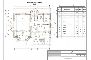 Проект дома с гаражом из кирпича 380 мм DT0292