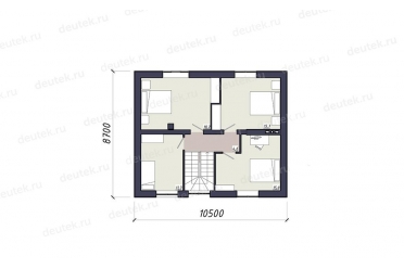 Проект дома с отличной планировкой 10 на 9 DT0537