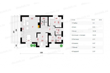 Проект загородного дома с цоколем 9х12 DT0543