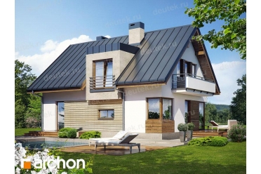 Проект дома с камином в большой гостиной DT0592