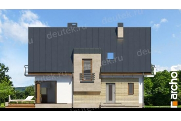 Проект дома с камином в большой гостиной DT0592