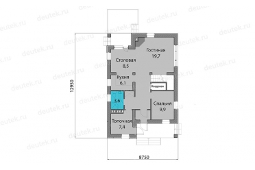 Проект дома со вторым светом и балконом 9х13 DT0600