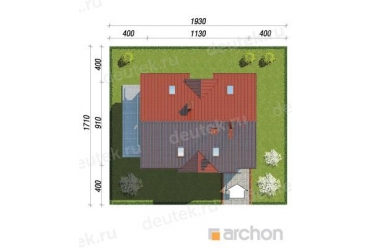 Проект дома с четырьмя спальнями 11 на 9 DT0628