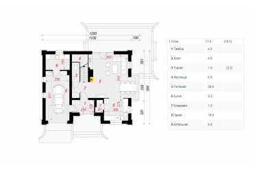 Проект дома с тремя спальнями 9х12 DT0650