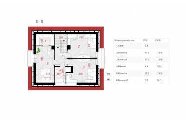 Проект дома с тремя спальнями 9х12 DT0650