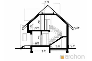 Проект дома с гаражом и террасой 9 на 13 DT0653