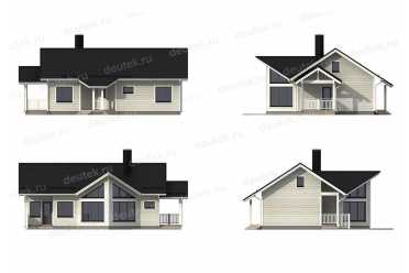 Проект одноэтажного дома из бруса 12 на 7 DTW0065