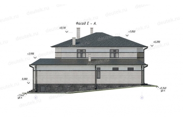Проект дома на участке с уклоном рельефа DT0519